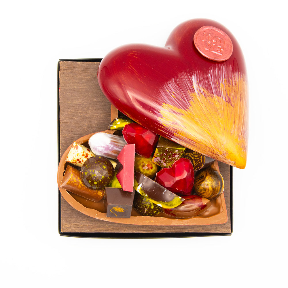 Hart gevuld met pralines