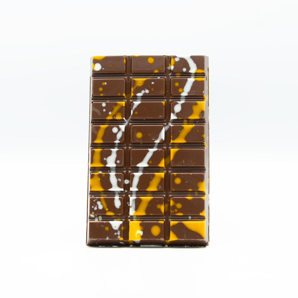 Suikervrije pure chocolade reep gevuld met praliné