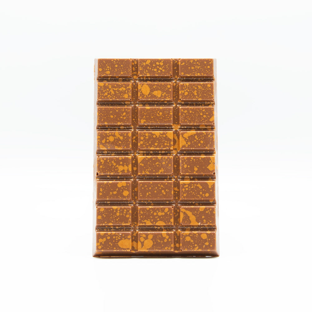 Melkchocolade reep met speculaasvulling